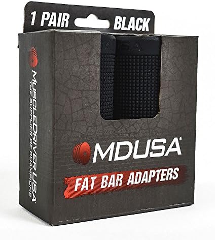 MDUSA Big Grip Sleeves FAT BAR ADAPTERS Alpha Grips 1 Pair Black