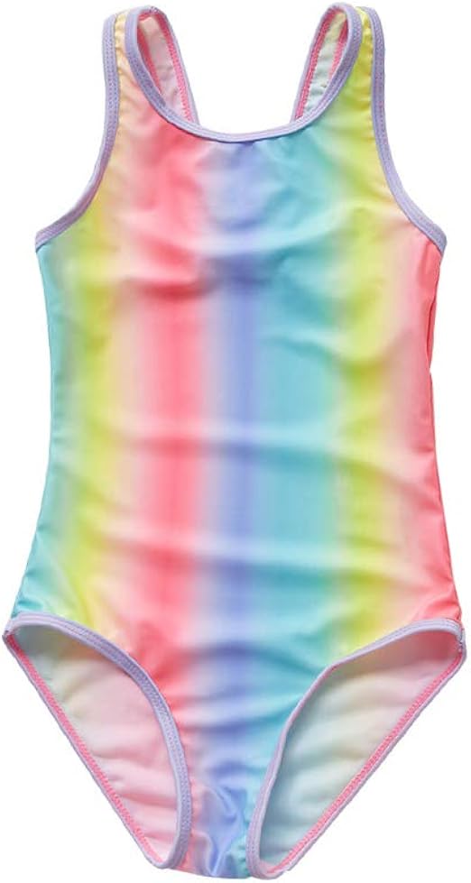 Traje De Baño Para Niñas Traje De Baño De Una Pieza Para Niños Rainbow