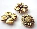 Flower Push Pins, Metal Push Pins, 15pc Set, Antique Gold