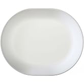 Corelle 3128 Vitrelle Glass Winter Frost White Serving Platter, Pack of 3