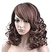 eNilecor Short 2 Tones Brown Mixed Golden Blonde Highlights Wigs,14'' L, Brown