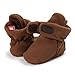 CIOR Baby Baby Cozy Fleece Booties with Non Skid Bottom,DNDXBX,Dark Brown,13