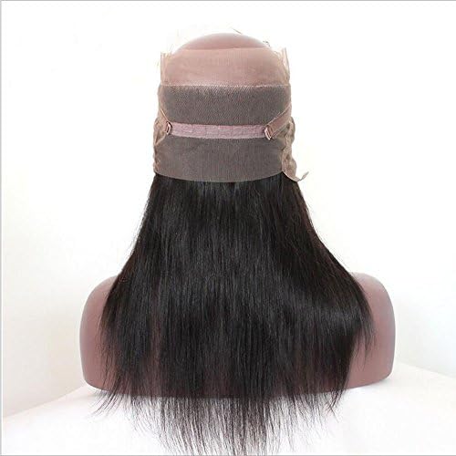 Vella Hair 360 Lace Frontal Closure and 360 Lace Frontals With Baby Hair Piece Brazilian Virgin Hair Straight Natural Black Color (10 inch)