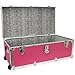 Seward Trunk Footlocker Trunk with Nickel Trim, Pink, 30-Inch (SWD7130-22)