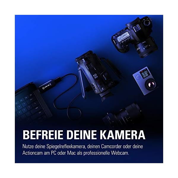 Elgato Cam Link 4K – externe Capture Card für DSLR-Camcorder, als Webcam, Meetings, Streams, Aufnahmen in 1080p60 oder 4K30-4K60, einfache Verbindung mit OBS,Zoom,Discord, HDMI zu USB 3.0, PC,Mac,iPad – Bild 3