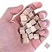 CoscosX 100 Pcs Natural Wood Blocks Unfinished Wooden Cubes for Crafts DIY Supplies