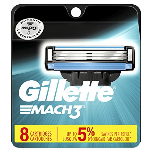 Gillette Mach3 Menâ€™s Razor Blades - 8 Refills (Packaging May Vary)