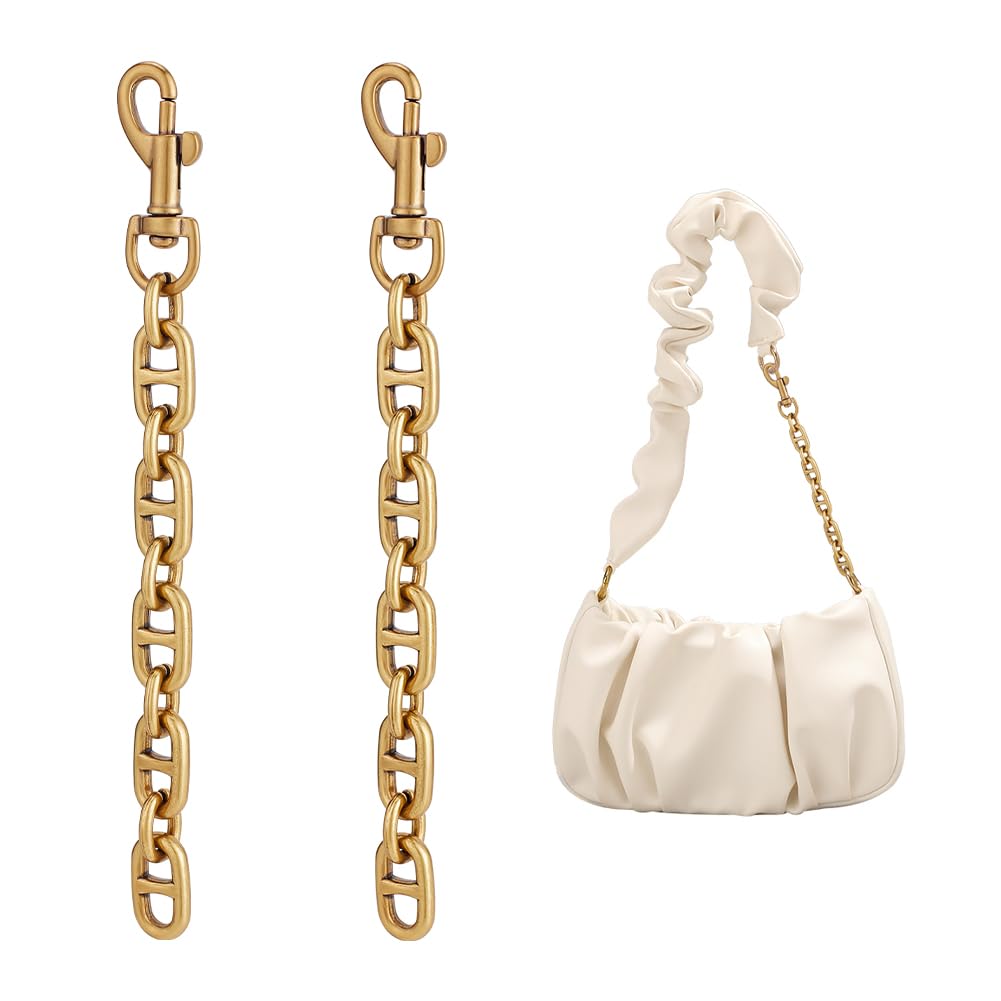 UNICRAFTALE 2Pcs Alloy Bag Extender Chain 17.2cm Antique Golden Purse Strap Extenders with Swivel Snap Hook Purse Replacement Chain Strap Accessories for Crossbody Bag Shoulder Bag