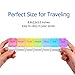 7 Day Pill Organizer 2 Times a Day - Weekly Medicine Dose Organizer Box, Vitamin Holder Case, Big Pill Container Box, 7 Day AM PM (Rainbow Easy Push)