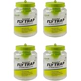 Rescue Outdoor Reusable Fly Trap Canister 4 Pack