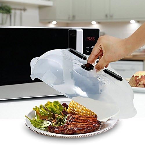 Hover Cover Magnetic Microwave Splatter - Guard Lid People Using This Product Forget Microwave Cleaning With Steam Vent New Food Cover Anti-Bacterial Fireproof Dishwasher BPA Free 11.5 inch Karra Home
