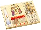 7 in 1 Holy Land Mega Set Holy Water Soil Oil Incense, Crucifix Cross, Candles and Ancient Byzantine Icon by ChristianityWorld