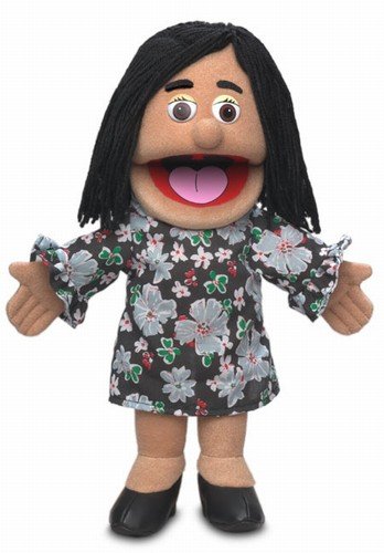 14" Maria, Hispanic Mom / Teacher, Hand Puppet