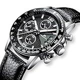 Mens Watches Chronograph Gents Waterproof Sport Date Calendar Luxury Analogue Quartz Black Wrist Watch