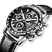 Mens Watches Chronograph Gents Waterproof Sport Date Calendar Luxury Analogue Quartz Black Wrist Watch