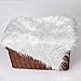 Sunmig Newborn Baby Photo Props Faux Fur Mat Rug Photography Background Backdrops Basket Stuffer Blanket (White)