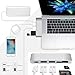 E-Word 5 in 1 Type-C 3.1 Hub Adapter Portable for MacBook Pro 2016, Google Chromebook, Aluminum Multi-Port Adapter with Type-C 3.1 Charging Port, 2 USB 3.0 Ports, SD/Micro Card Reader(Silver)