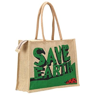 FabSeasons Jute Shopping Bag Beige