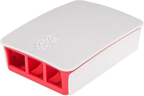 002-fr3-ES para Raspberry Pi 3 Funda Oficial ABS Enclosure Pi 2 2B Caja Shell Blanco Rojo