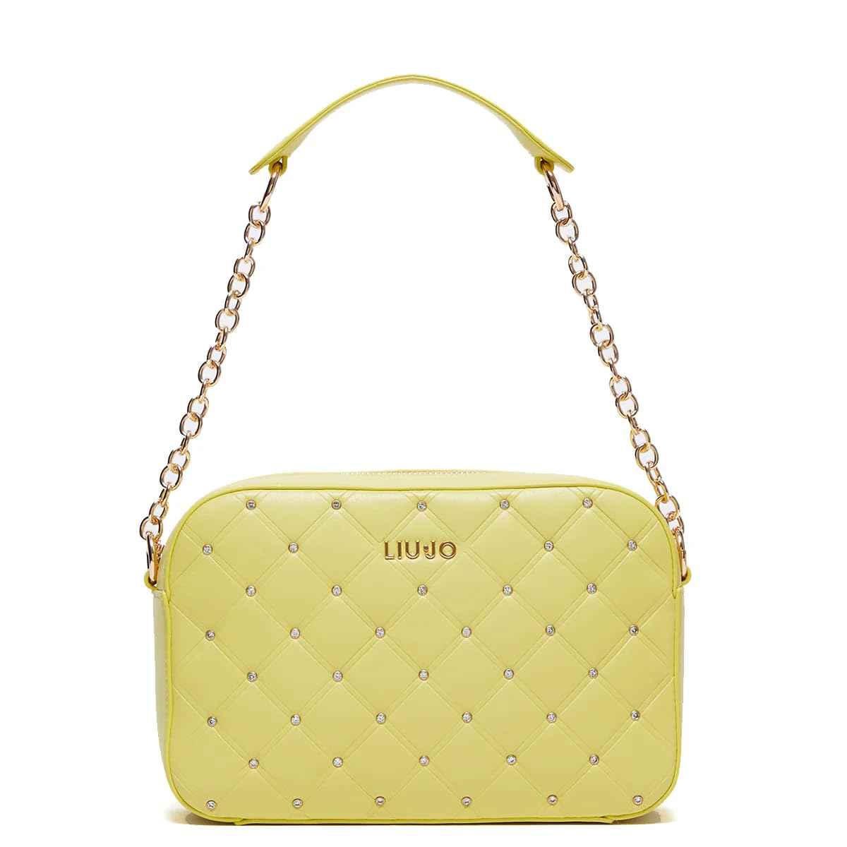 Liu Jo D Camera Case Quilt Rhinestone, yellow, Taglia unica