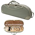 thumbnail image 2 of WUQIMUSC Violin Case 4/4 Full Size Hard Shell Waterproof Violin Box Surface Texture Design Travel Case (#White 2 of 12