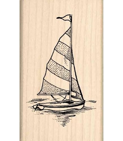 Amazon.com: Stamps by Impression Sailboat Rubber Stamp : Arts
