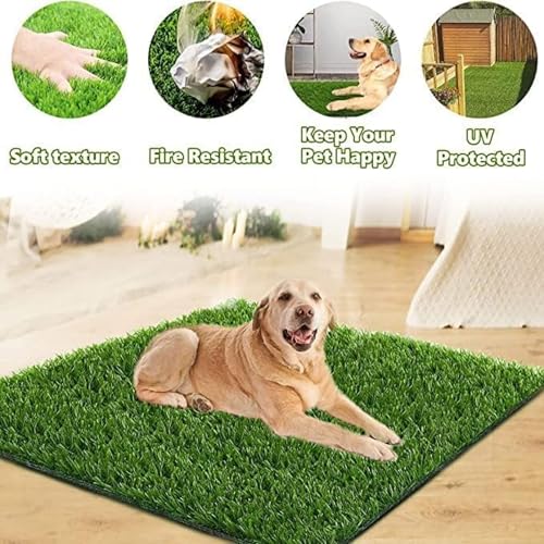 SSRIVER Dog Grass Pad,51.2x31.5In Fake Grass for Dogs,Artificial Grass Pee Pad for Puppies Potty Training Indoor Outdoor