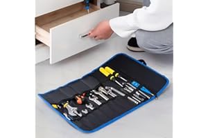 1pc Rolled Portable Small Tool Storage Bag Kit - Multifunctional Wrench Organizer Pouch Foldable Oxford Cloth Car Repair Elec