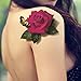 TAFLY Waterproof 3d Red Butterfly Rose Flower Sticker Tattoo Foil Decal Body Art Fake Tattoos