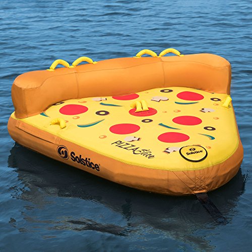 oldzon Boat Towable Inflatable Water Sport Tube Raft Pizza 1 to 2 Rider With Ebook