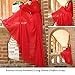 BUENOS NINOS Women's Long Sleeve Crew Neck Loose Chiffon Long Maxi Dress with Belt Red XL