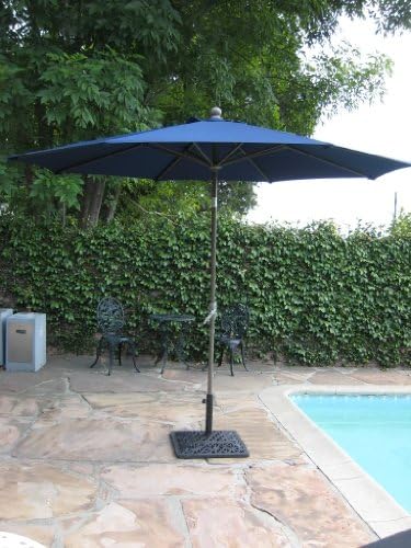 8' Brand new Outdoor Garden Patio Aluminum Crank Tilt Umbrella Blue CBM1290
