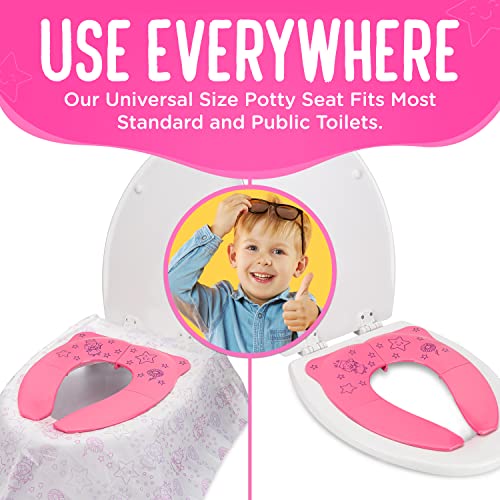 Cadily Princess Foldable Potty Training Seat. Travel Potty Seat for