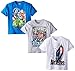 Marvel Boys' 3-Pack T-Shirt, Blue/Gray/White, 8