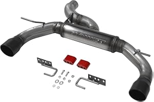 Flowmaster 718123 FlowFX Axle-Back Exhaust Kit 3 Inch 409 Stainless Steel Dual 4 Inch Black Ceramic Coat 304 Stainless Steel Tips Compatible with 2021-2024 Ford Bronco 2.3L 2.7L 2 & 4WD 2 & 4 Door