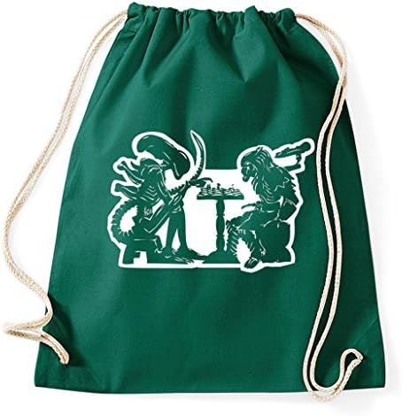 AvP Chess Checkmate Gymsack Drawstring Rucksack Sportsbag Gym Bag Hipster Slogan quotes, flaschengrün