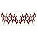 LiteMark Reflective Red 4 Inch Flames Sticker Decals for Helmets, Bicycles, Strollers, Wheelchairs and More - Pack of 8