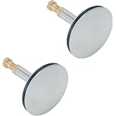 FASTROHY 2Pcs Bathtub Drain Stopper Bathroom Bath Tub Sink Plug Replacement 43mm, Silver