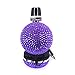 Kasstino Beautiful and Lovely Bling Style Crystal Handmade Diamante Retro Ear-Cup Headphones Headsets for Girls Women (Purple)