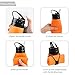 Collapsible Water Bottle, YUANFENG 20oz BPA-Free Leak-Proof Lightweight Silicone Sports Travel Camping Water Bottles (Orange)