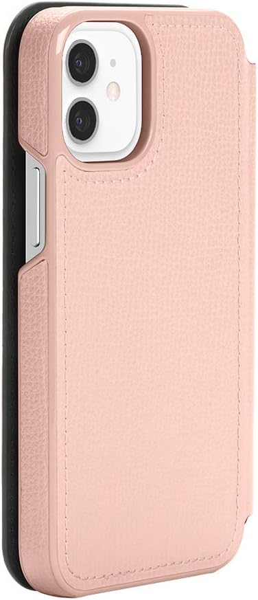 kate spade new york Folio Case Compatible with iPhone 12 Mini - Pale Vellum Crumbs/Pale Vellum PC/Gold Sticker Logo
