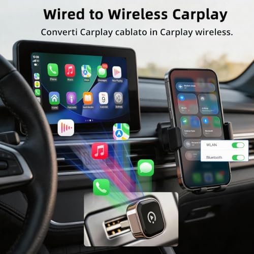 Adattatore Carplay Wireless per iphone, Mini Adattatore Car Play