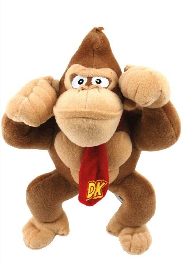 Whitehouse Super Mario and Friends Plush Toy 6 Different Figures, 20 cm, Plush Toy Mario, Luigi, Kong, Toad, Yoshi, Princess Peach, Soft Toy (Kong)