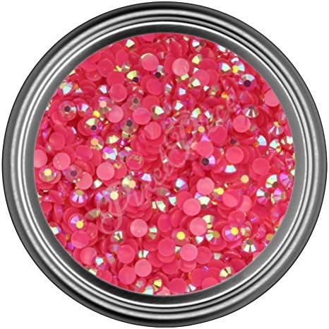 AB Pink Resin Rhinestones in 2mm 3mm 4mm 5mm 6mm for Flat Back Nail Art Cabochon Diy Decoration and Craft (2MM - 500 Pieces) by PixelPiece