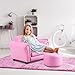 Costzon Kids Couch with Footstool, Children's Sofa with ASTM & CPSIA Certification, Mini Couch for Toddler w/Load-Bearing of 100LBS, Armchair w/Armrest and Backrest for Baby Girls Gifts (Pink)