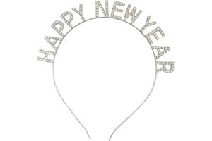 Gosuoa Happy New Year Headbands for Women - Rhinestone New Years Eve Hair Accessories