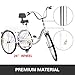 Bkisy Tricycle Adult 24” 7-Speed 3 Wheel Bikes for Adults Three Wheel Bike for Adults Adult Trike Adult Folding Tricycle Foldable Adult Tricycle 3 Wheel Bike Trike for Adults (White)thumb 2