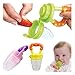 Set of 2 pcs Baby Fresh Food and Fruit Feeder Pacifier Nibbler BPA free, S and M Size, Colors Can be Pointed