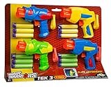 Buzz Bee Toys Air Warriors Tek 3 Blaster Four Pack