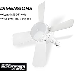Bell+Howell Socket Breeze Socket Fan Light with